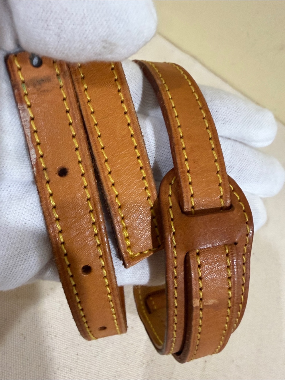 Louis Vuitton Vachetta Leather strap No Hardware- W certificate of authenticity